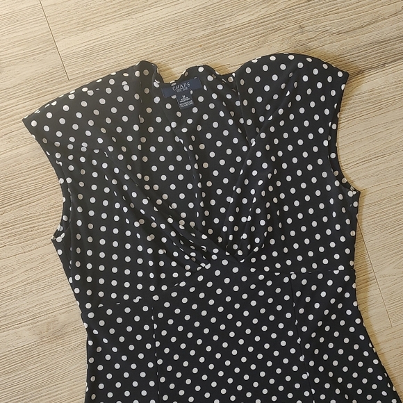 Polka Dot Dress By Chaps Empire Waist Size Medium - Picture 8 of 8